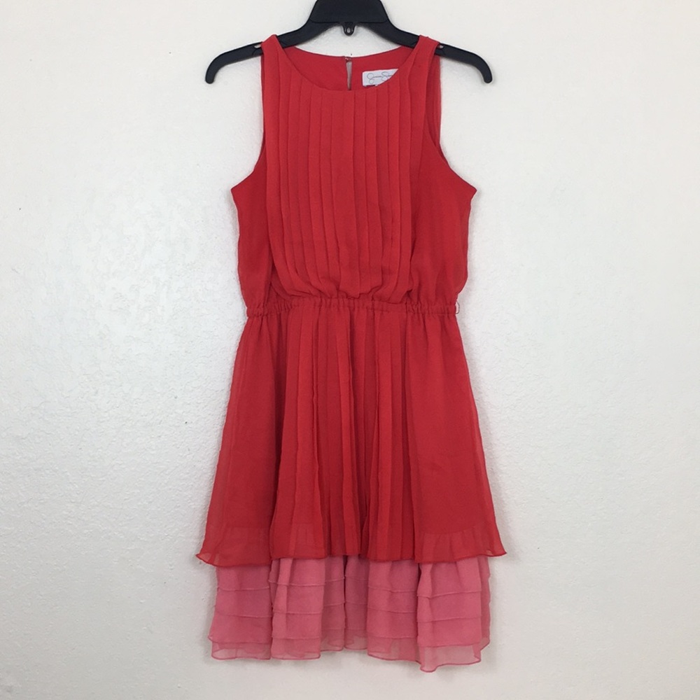 Jessica Simpson 🎉 colorblock pleated dress